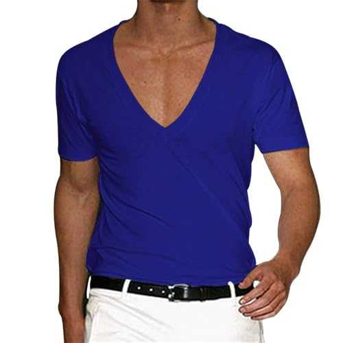 BERCIELY Men Short Sleeve Youth All-Match Classic Tops Regular Fit Fashion Leisure T-Shirt Lightweight Comfortable Breathable Sportshirt