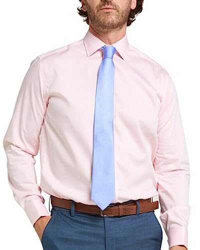 Men's Dress Shirt Long Sleeve Plain Formal Business Wedding Non Iron Shirt Slim or Regular Fit