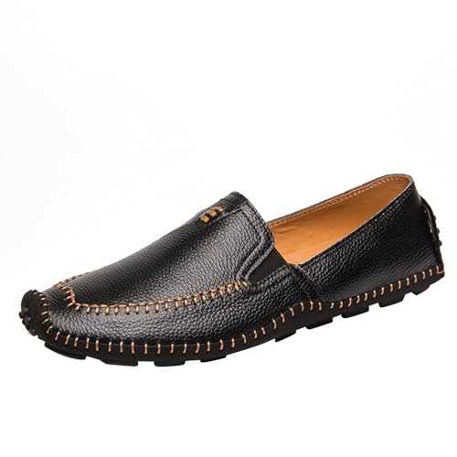 Charming Brown Loafer Men British Style Oxford Leather Shoes Wide Fit Driving Shoes Slip On Distinct Texture Leathers Shoe Wedding Party Formal Footwear Lightweight Casual & Business Brogues