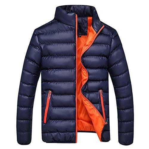 HAOLEI Mens Coats and Jackets Winter Sale Clearance,Lightweight Down Puffer Jacket Stand Collar Bubble Coat Slim Fit Casual Solid Jacket Warm Windbreaker Outwear Coats for Men UK Size 10-22