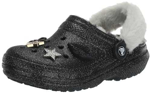 Unisex Adult Classic Glitter Lined Clogs | Fuzzy Slippers