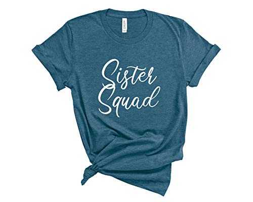 Sister Squad Shirt. Matching Family, Relaxed Modern Fit, Cotton Blend Unisex T-Shirt. Adult Sisters Shirts.