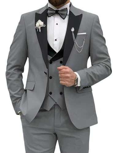 Men's Tuxedo Suits 3 Piece Slim Fit One Button Shawl Lapel Blazer Tuxedo for Wedding Party Dinner Prom