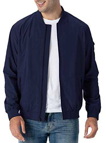 Rdruko Men's Lightweight Bomber Jacket Causal Fashion Flight Windbreaker Light Jacket