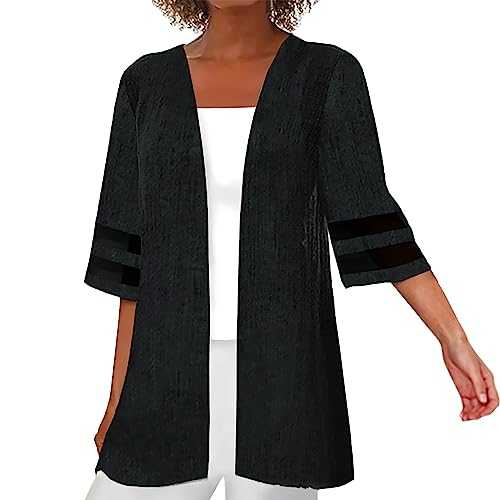 Women Long Coat Hat Shorts Cropped Leather Blazer Gifts for Students From Teachers Women's Spring/Summer Solid Color Medium Sleeve Loose Coat Casual Light Top Outlet Clearance Uk