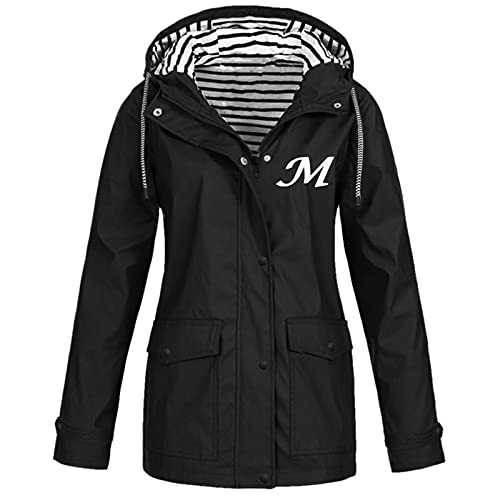 Fleece Lined Windbreaker Women Women Solid Color Casual Jacket Coat Outdoor Plus Size Hooded Windproof Watertight Pockets Drawstring Long Sleeved Jackets Womens Windbreaker Hooded Jacket