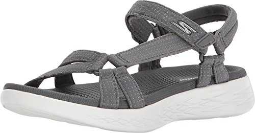 Women's 15316 Ankle Strap Sandals, Charcoal Textile Trim, 9 UK