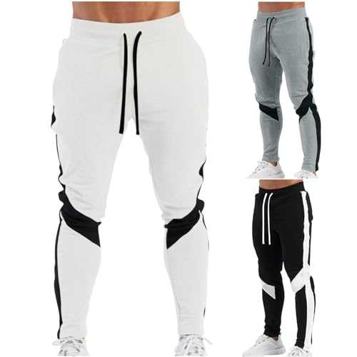 Slim Fit Joggers for Men Clearance UK, Men's Joggers with Pockets Breathable Comfortable Pants Soft Jogging Bottoms Jogger Tracksuit Bottoms Gym Athletic Sweatpants Casual Skinny Sports Trouser