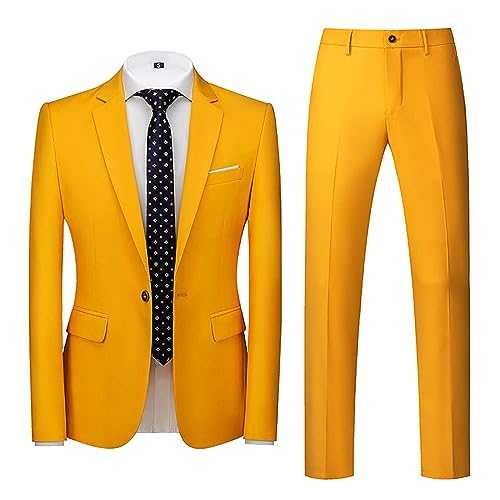 Men’s Suit 2 Piece Blazer and Trousers Slim Fit Business Wedding Party Jacket & Trousers Formal Classic Business Jacket Suits Casual Wedding Dinner Outfit Suits
