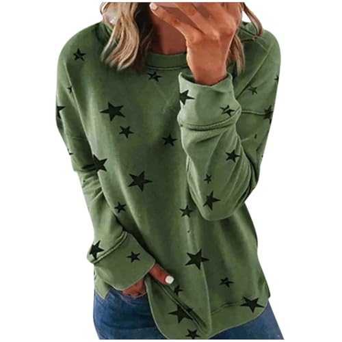 Long Sleeve Tops Women Clearance Casual Crew Neck Sweatshirt Loose Soft Pullover Tops Loose Basic T-Shirts Lightweight Tunic Shirts Comfy Outfits Clothes UK Size 8-22