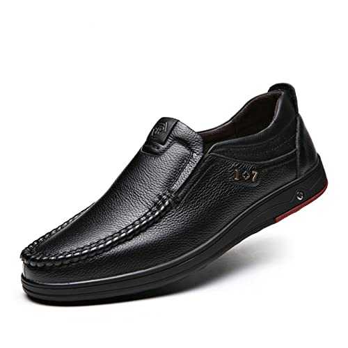PANTZ Soft Leather Men's Shoes Men's Business Formal Leather Shoes Men's Fashion British Slip-on Slip-on Casual Shoes