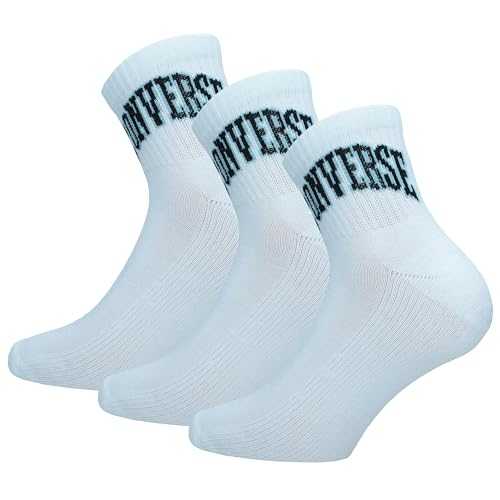 3 Pairs Quarter Socks – Arch Support – Men – Polyester (White, 43-46), White, 43-46