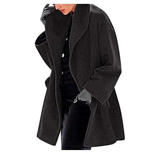 Zhsxertwy Fall Jackets for Women UK Womens Winter Wool Coat Trench Jacket Ladies Warm Slim Long Overcoat Outwear Teddy Bear Coats for Women