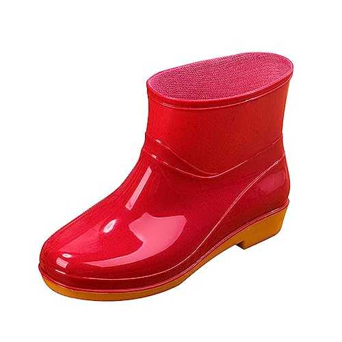 Women Rain Shoes Shoes Comfortable Light Ankle Rain Boots Frosted Outdoor Rain Boots Cabin Boots Women Sunflower Rubber Boots