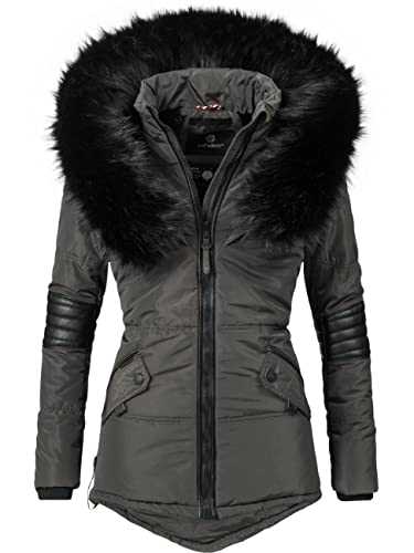 Navahoo Nirvana Ladies’ Winter Jacket with Black Faux Fur Hood XS-XXL