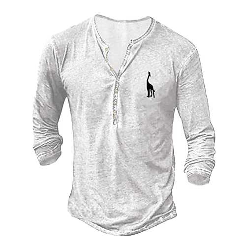 Mens Shirts Sale Clearance Mens Vintage Aztec Long Sleeve Henley Shirt Street Fashion 3D Print T-shirts Casual Lightweight V Neck T-Shirt Crewneck Casual Loose Pullover Sweatshirts Tunic Blouse