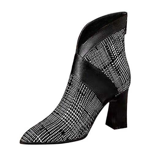 TYUIOP Warehouse Bargains Site Safety Boots Waterproof Rubber Womens Riding Equestrian Wellies Ankle Boots for Women Low Heel Wide Fit Ladies' Fashion and Comfortable