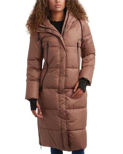 Steve Madden Women's Maxi Puffer Jacket - Heavyweight Insulated Long Winter Coat with Hood and Weatherproof Zippers (S-XL)