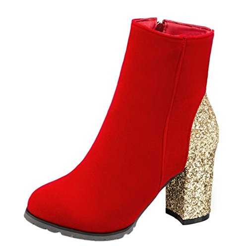 Mo Joc Women Ankle Chunky Heel Boots