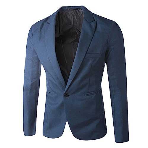 Men's Suits Casual Slim Fit Solid Business Gentleman Lapel Leisure Suit One Button Tuxedo Homecoming Blazers Simple Versatile Jacket Tops for Men