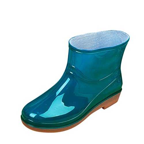 Womens Ankle Wellies Women Rain Shoes Shoes Comfortable Light Ankle Rain Boots Frosted Outdoor Rain Boots Wellington Boots Size 9 Wellies Size 2 Wellies Women Size 4 Ankle On Clearance Prime