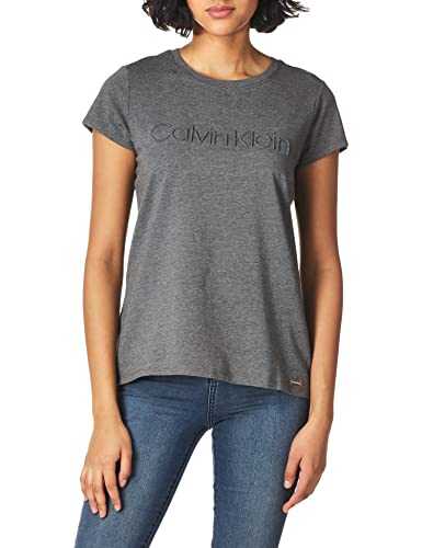 Calvin Klein Women's Short Sleeve Tee with Middle Logo T-Shirt