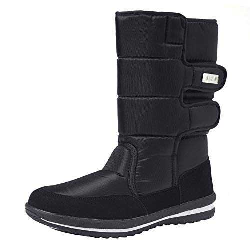 Shenji Women's Velcro Snow Boots Mid-Calf Winter Shoes H1037