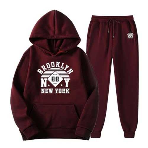 Mens Tracksuits for Men Black Hi Vis Hoodie Tracksuit Mens Full Set Long Sleeve Hooded Sweatshirt and Sweatpants Set Hoodie Joggers Sets Men's Hoodies Full Zip