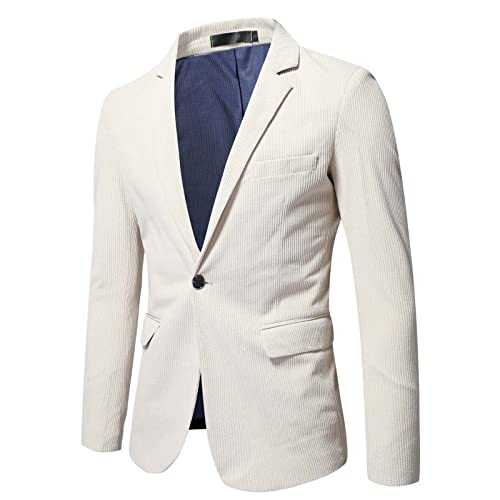 Mens Blazer Casual Button Slim Fit Blazer Jacket Lightweight Suit Jackets Single Breasted Classic Regular Fit Blazer Elegance Versatile Wardrobe Formal Smart Coat Button Wedding Winter Warm