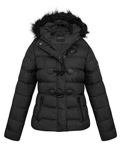 shelikes Womens Coat Quilted Padded Toggle Jacket Winter Coat