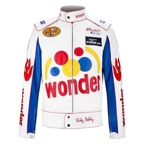 Ricky Bobby Racing Leather Jacket Adult Men Talladega Nights Wonder Halloween Costume Bomber Leather Jacket