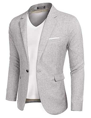 COOFANDY Men's Casual Sports Coats Lightweight Suit Blazer Jackets One Button