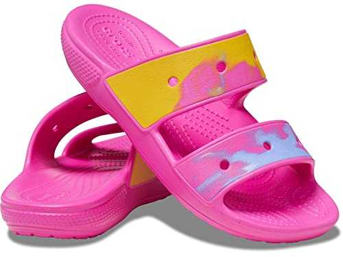 Unisex's Klassische Tie Dye Sandalen mit Zwei Trägern Sandal, 3/4 UK