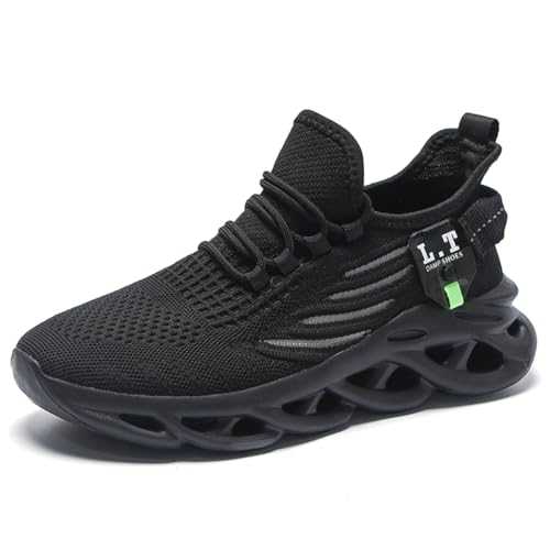 ZDFQLGV Men's Running Shoes Trainers Sports Shoes Walking Shoes Breathable Rubber Soles Spiral Base Fitness Jogging Shoe
