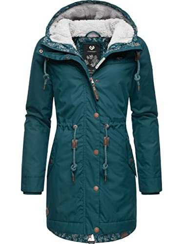Ragwear YM-Canny Women's Warm Winter Parka with Hood XS-6XL, Dark Green22, L