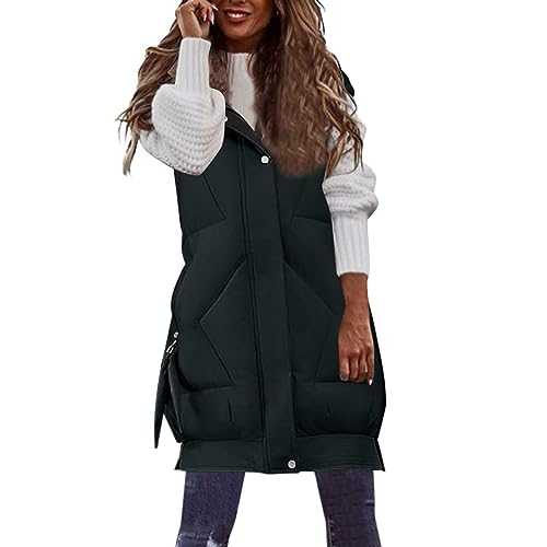 AMhomely Gilet for Women UK Fuzzy Sherpa Fleece Jacket Athletic Lightweight Vests Stand Collar Button Down Padded Outwear Puffer Vest Padded Gilet Padded Gilet