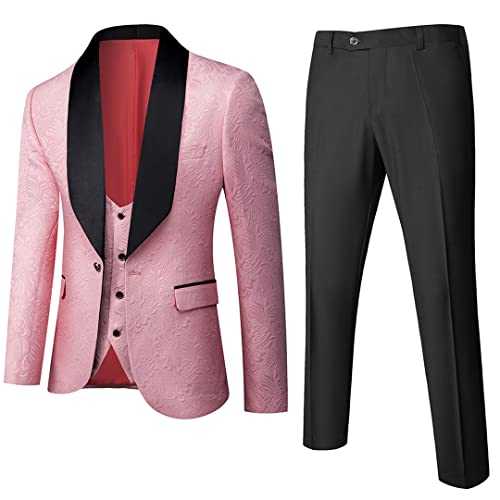 Embossing Designer Blazer Jacket Pants Vest/Men's Suit Coat Waistcoat Trouser 3 Piece Set