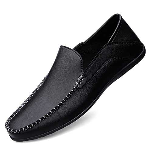 Moccasin Men Leather Loafers Driving Shoes Breathable Business Oxfords Casual Soft Mens Leather Shoes