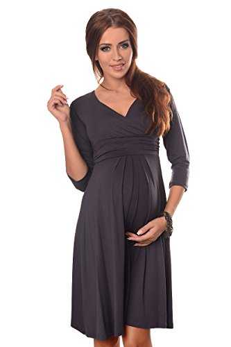 Purpless Maternity Classic Pregnancy Dress Vneck A line 4400