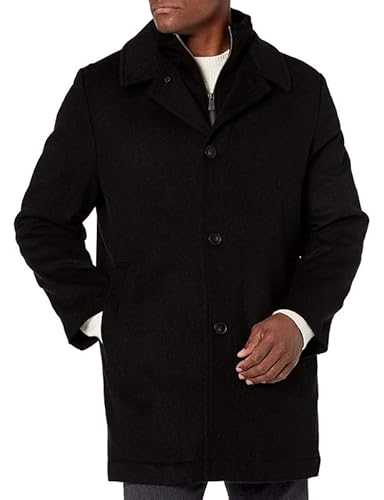 Adam Baker Men's Wool Coat | Classic Fit, Single-Breasted Overcoat | Big and Tall Winter Coats for Men | Wool Blend Jacket