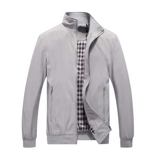 Men's Bomber Jackets Windbreaker Lightweight Outdoor Top Casual Sportswear Coats Cargo Outwear Jackets Zip Up Thin Baseball Jackets Long Sleeve Lapel Ribbed Cuff Jackets Going Out Plus Size Sale 5XL