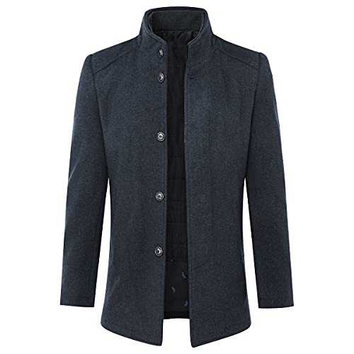 YOUTHUP Mens Coats Winter Wool Coat and Gilet