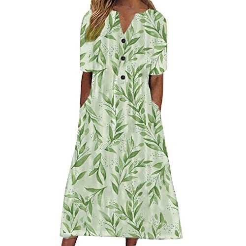 AMDOLE Daily Wear Dresses for Women Women Fashion Gradient Print Dress V Neck Strap Cold Slouder Dress Splice Loose Party Dresses Holiday Dress Long Dress Pockets