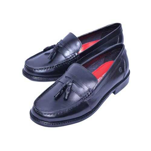 Lambretta Mens Tassel Loafers Black 9 (43)