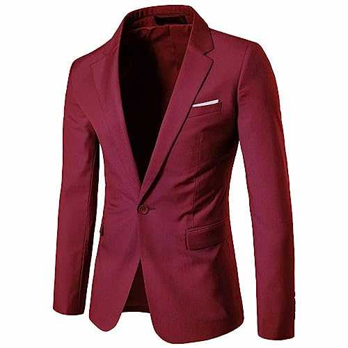 COOFANIN Mens Suits UK Sales Clearance Navy Blue Casual Blazer for Men Slim Fit Black Leather Blazer Men Saco para Hombre De Vestir Elegante Talla 42 Blazer for Men Black and Gold