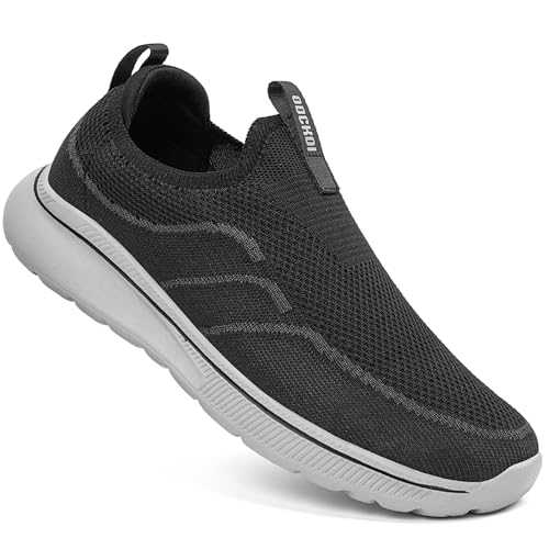 ODCKOI Slip on Trainers Men Breathable Running Shoes Causal Lightweight Sneakers Walking Shoes Mens Non-Slip Gym Jogging Shoes