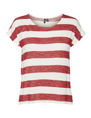 Vero Moda Women's Vmwide Stripe S/L Top Ga Noos T-Shirt