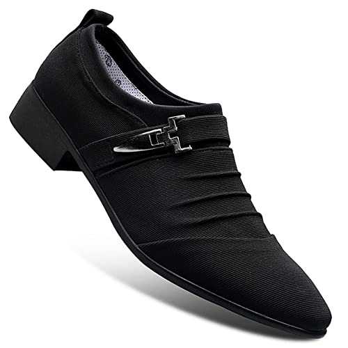 Runxingfu Men Business Casual Shoes - Canvas Shoes Men's Casual Breathable Slip On Outdoor Classic Driving Boat Shoes