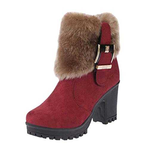 COVIDI Women's Ankle Boots Women's Chelsea Boots Women Pumps Half Boots Block Heel Ankle Boots Ankle Shoes Elegant Boots Autumn Winter