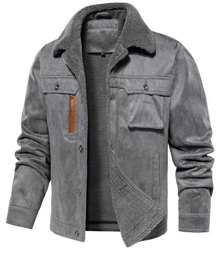 FEOYA Men's Flight Suede Jackets Vintage Soft Bomber Varsity Jackets Spring Autumn Winter Casual Fashion Coat